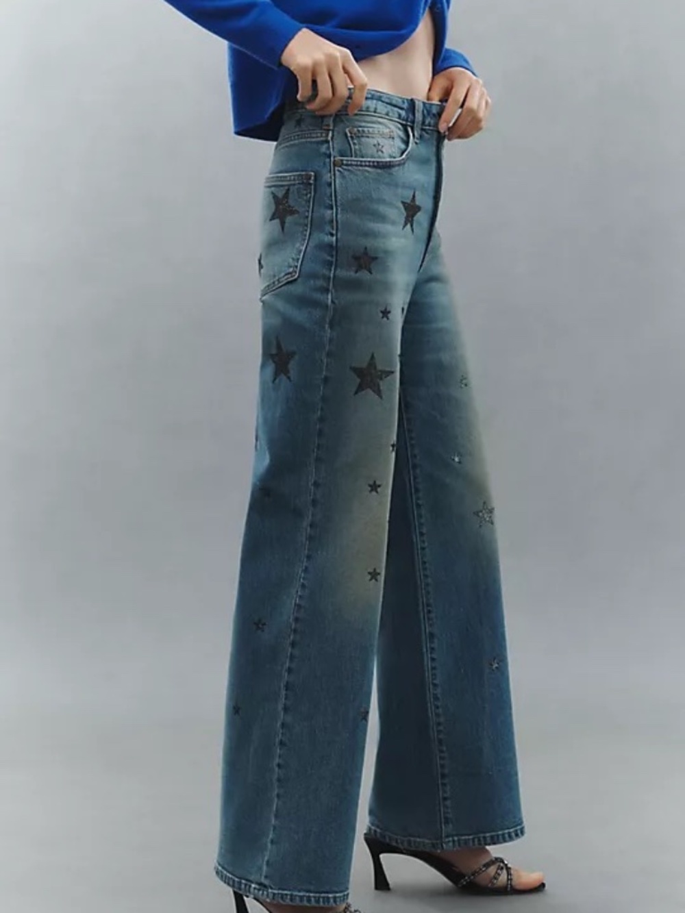 Anthropologie Pilcro Austyn High-Rise Cuffed Wide-Leg Jeans Sz 26 NWT - Picture 6 of 11
